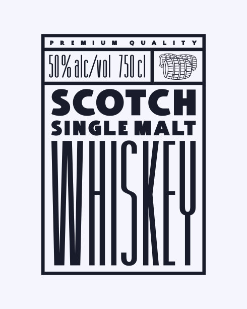 苏格兰威士忌的模板标签图片下载