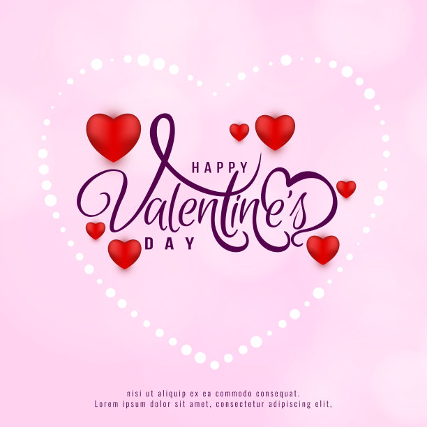 可爱快乐情人节庆祝美丽图片下载