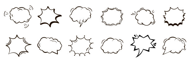 手绘语音气泡设置图标图片下载