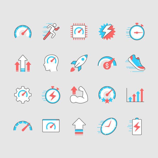 性能简单的颜色图标。可编辑的中风。图片下载