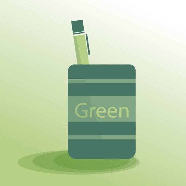 装在罐子里的文具，用于公共关系绿色办公室图片下载