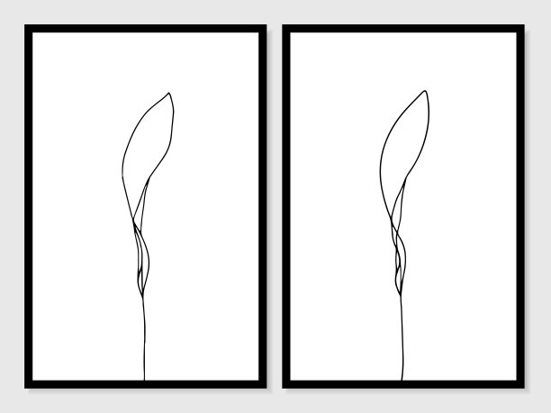 自然线条艺术手绘。图片下载