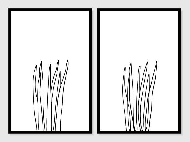 自然线条艺术手绘。图片下载