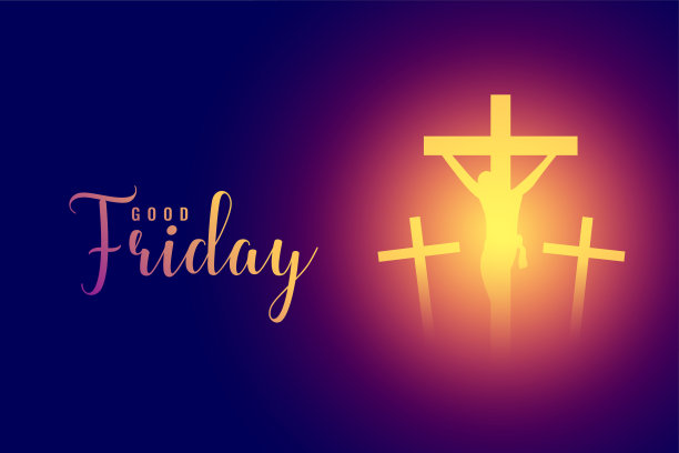 耶稣受难日神圣的光发光的背景图片下载