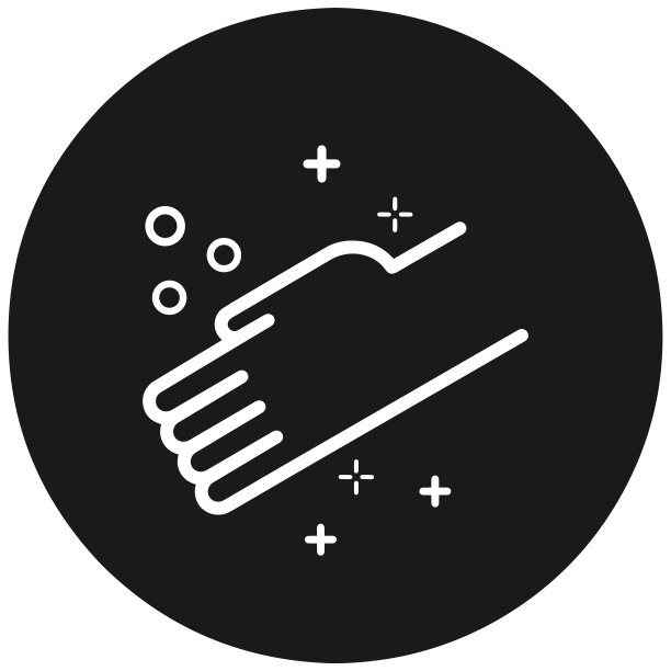 Covid-19 /冠状病毒预防图标“洗手”(单色)图片下载