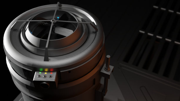 关闭发动机舱控制室在黑暗场景照明图片下载