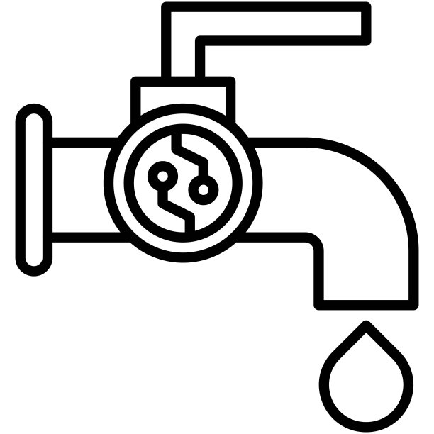 水龙头图标，加密相关矢量插图图片下载