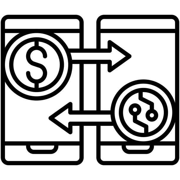 加密货币交易图标矢量图图片下载