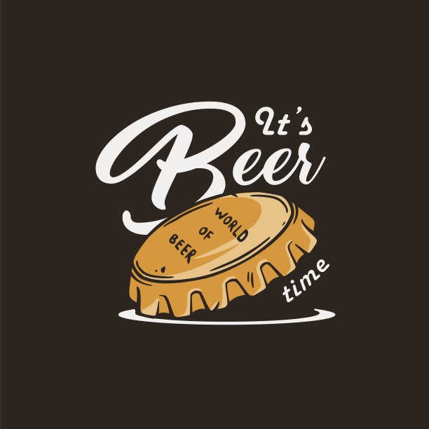 啤酒金属盖印刷。原始啤酒设计图片下载