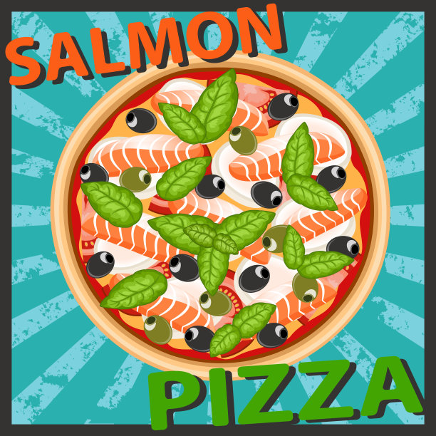 披萨鲑鱼图片下载
