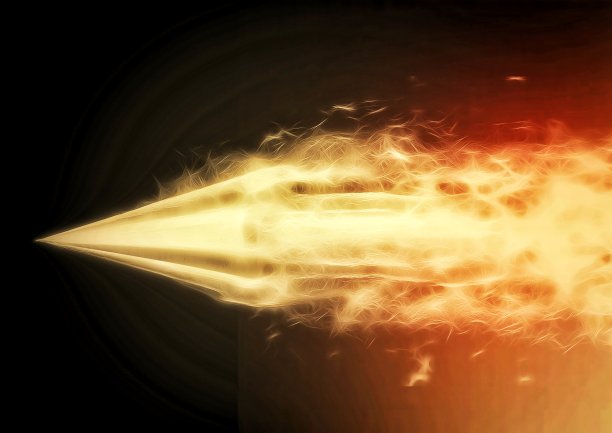 几何光箭头的3D插图图片下载