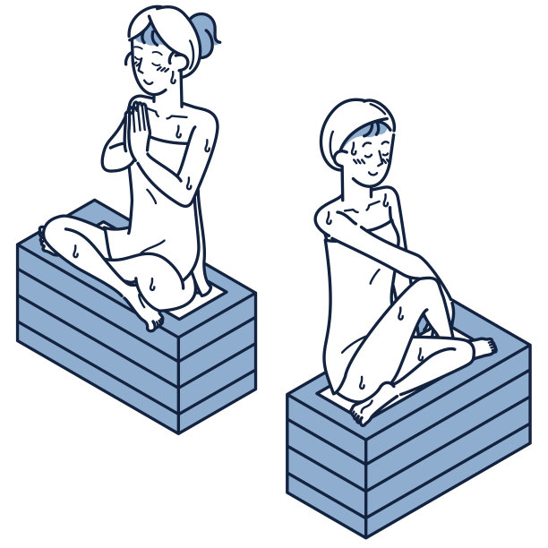 一个女人在桑拿房里享受瑜伽图片下载