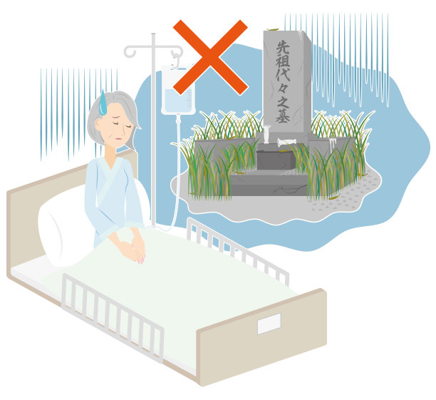 一位老年妇女，她遇到了麻烦，因为她在医院里不能去扫墓图片下载