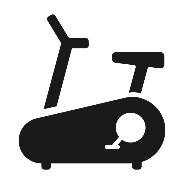 健身自行车图标。图片下载