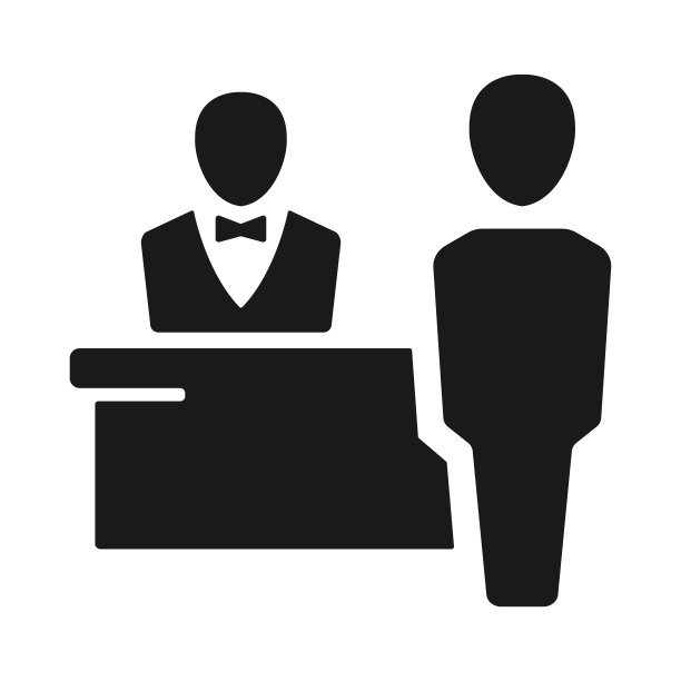 酒店接待图标。图片下载