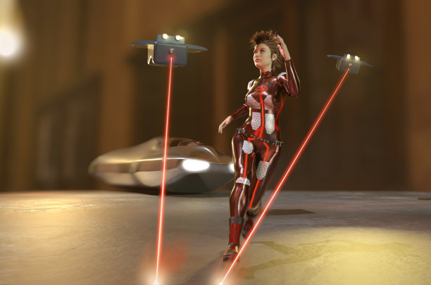 被无人机追逐的女人图片下载