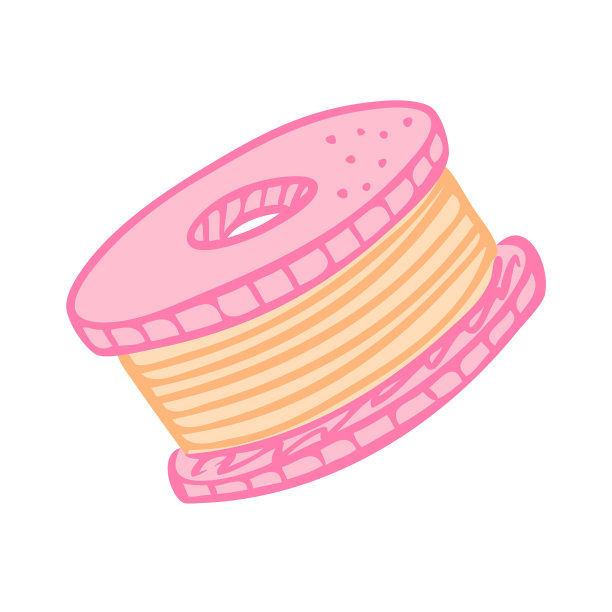 缝纫机的线轴。时装设计师的工具。矢量图图片下载