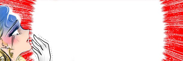 70年代的少女漫画插图，美丽的金发公主谁变得苍白与震惊图片下载