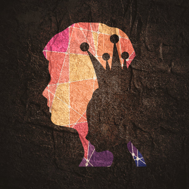 女人在男人的阴影下。公主和普通人图片下载