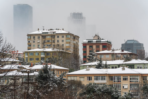 2022年3月，伊斯坦布尔冬季的暴风雪图片下载