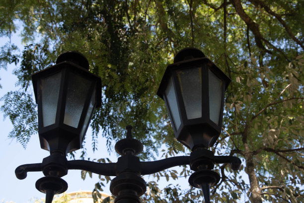 古董露天街灯图片下载