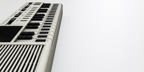 音乐键盘孤立在白色上图片下载