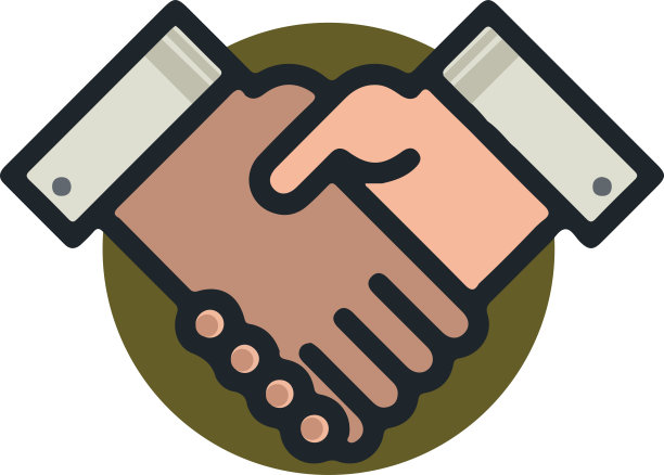 扁平商务合作握手图片下载