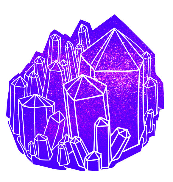 白色背景上宇宙框架中的晶体轮廓图片下载