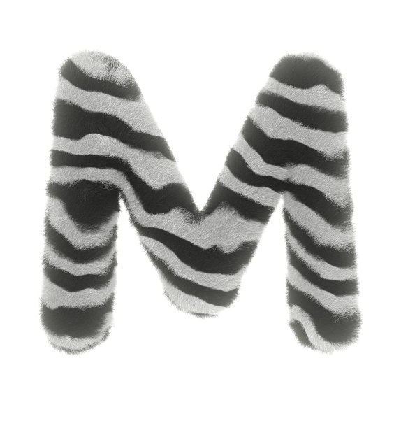 毛茸茸的斑马主题字体图片下载