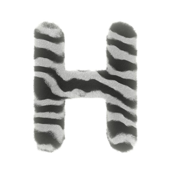 毛茸茸的斑马主题字体图片下载