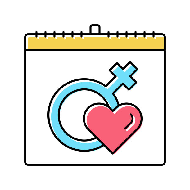 国际妇女日彩色图标矢量插图图片下载