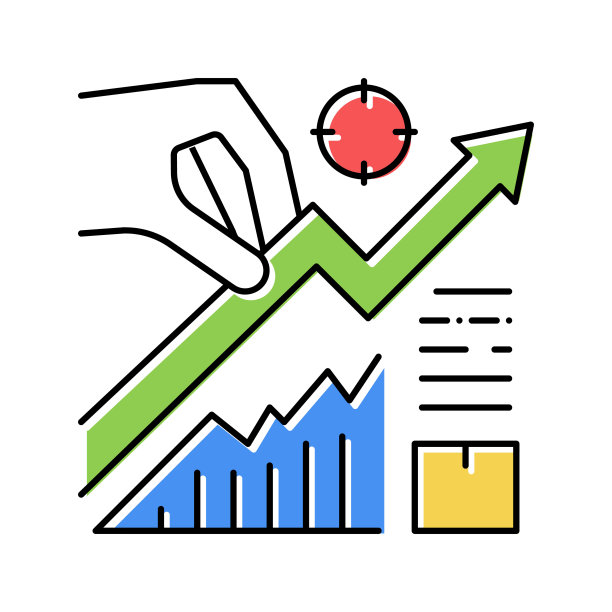 增长业务彩色图标矢量插图标志图片下载
