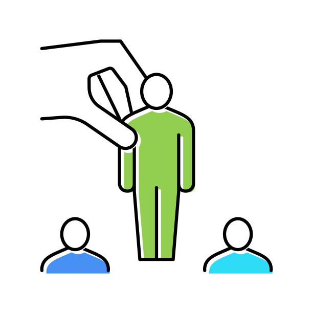 重新洗牌工人颜色图标矢量插图图片下载