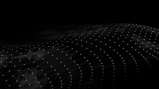 带点和线的向量多边形空间。三角形结构。背景概念为您的设计。3 d图片下载