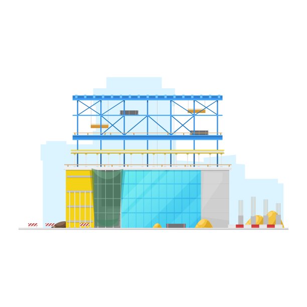 建筑工地孤立仓库图标图片下载