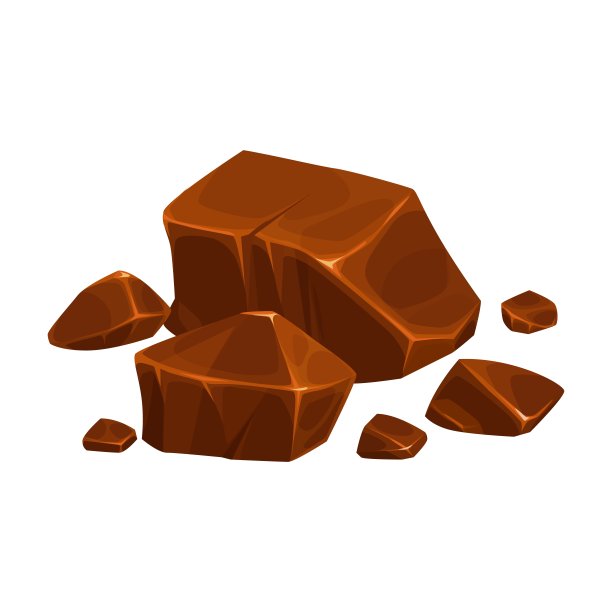 巧克力棒孤立的巧克力糖果块图标图片下载