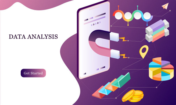 现代平面设计3d等距概念的横幅和网站的大数据分析。等距着陆页面模板。数字信息图表和统计财务预算。矢量插图。图片下载