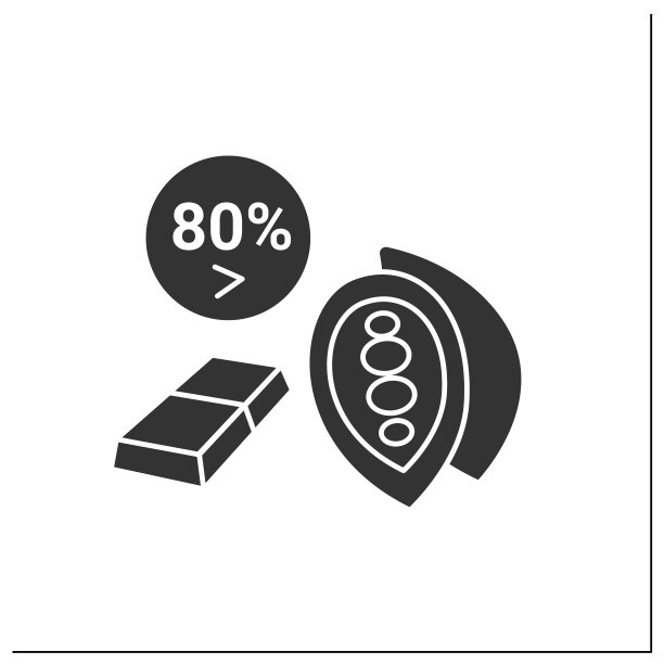 黑巧克力字形图标图片下载