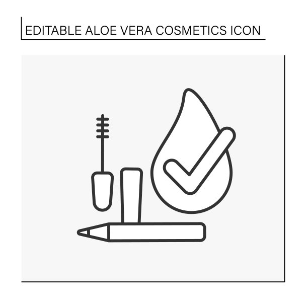 有机化妆品线条图标图片下载