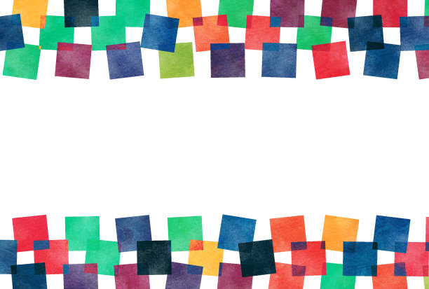 水彩风格方形图案背景插图图片下载