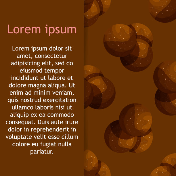 无缝图案从传统瑞典糖果chokladboll。矢量动画背景。矢量图图片下载