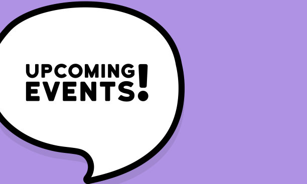 带有即将到来的事件文本的语音气泡。复古漫画风格。波普艺术风格。矢量线图标的业务和广告图片下载