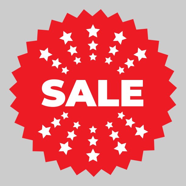 销售孤立的图标，贴纸。用于促销设计的红色销售标志。市场推广广告设计。特别提供横幅。企业营销插图、标签。矢量图图片下载