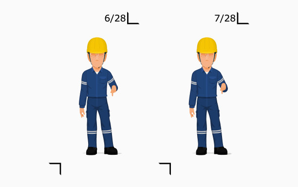 一个产业工人正在地板上解释什么图片下载