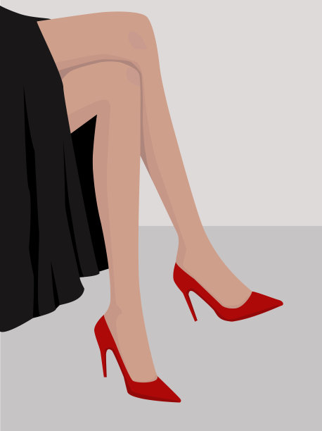 穿红鞋的美腿图片下载