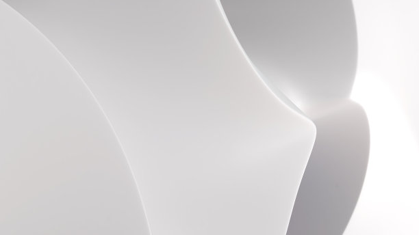 抽象白色曲线3D渲染背景素材图片