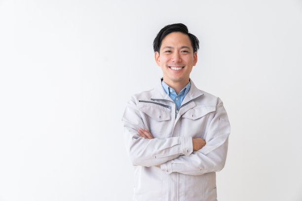 亚裔青年建筑工人图片下载