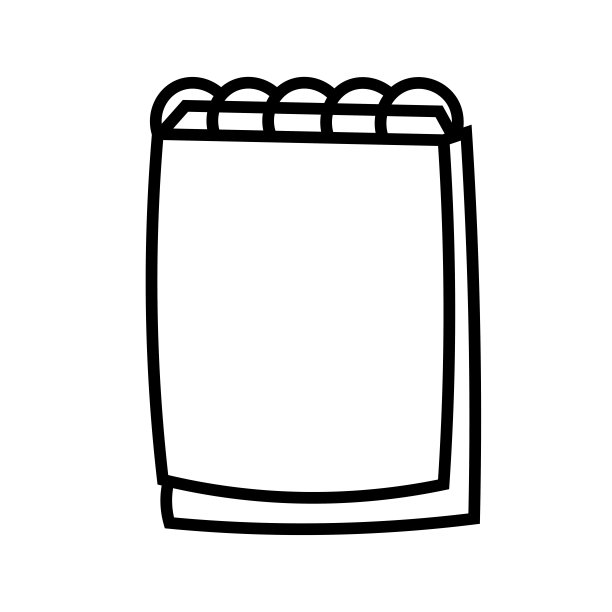 笔记本标志型纸标志笔记本图标网页设计或公司孤立矢量插图Eps图片下载