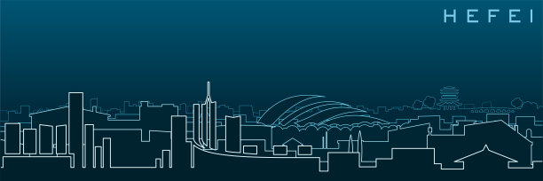 合肥多线天际线地标建筑图片下载