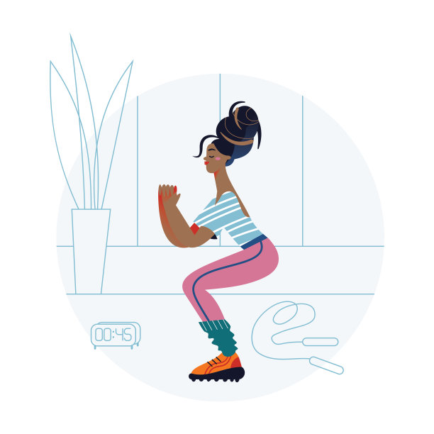 积极的女性在健身有氧运动中做深蹲，在体育馆里做普拉提或瑜伽图片下载